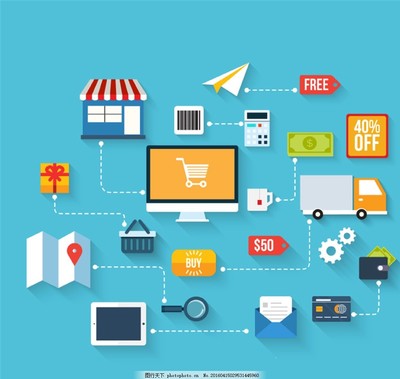 精美電子商務元素矢量素材圖片